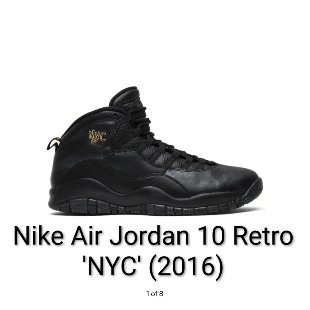 Air Jordan 10 Retro 'NYC' (2016)  M9/W10.5 EUC
